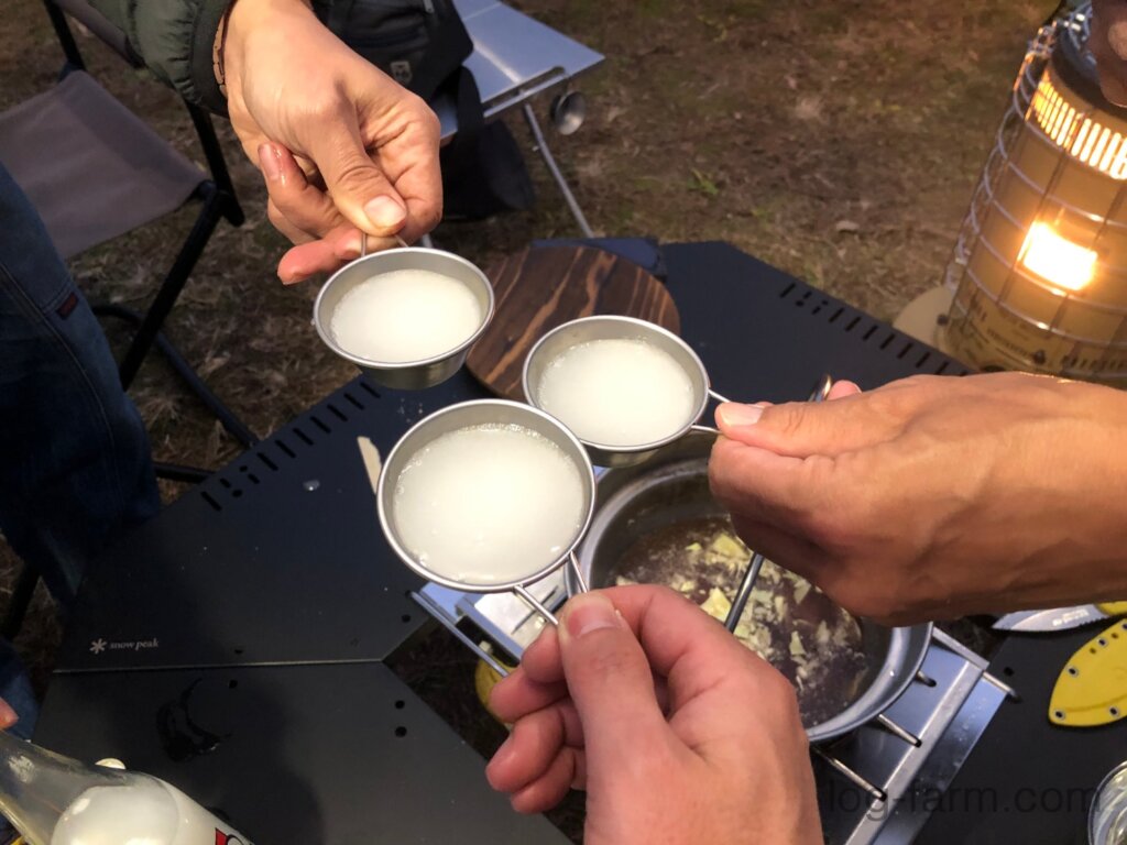 日本酒で乾杯